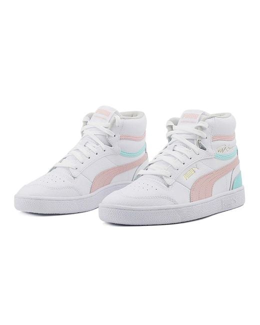 PUMA White Ralph Sampson Mid K Mid-Top Sneakers for men