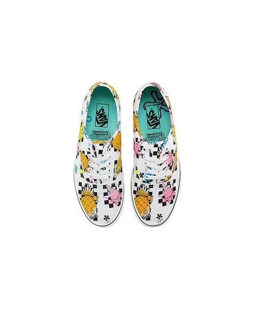 Vans White Spongebob Squarepants X Authentic 'Aye Aye Captain! for men