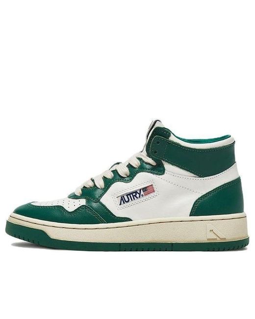 Autry Green Medalist Mid Leather Sneakers Two-toned