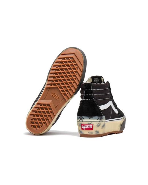 Vans Black Sk8-Hi Stacked Lx 'Palm' for men
