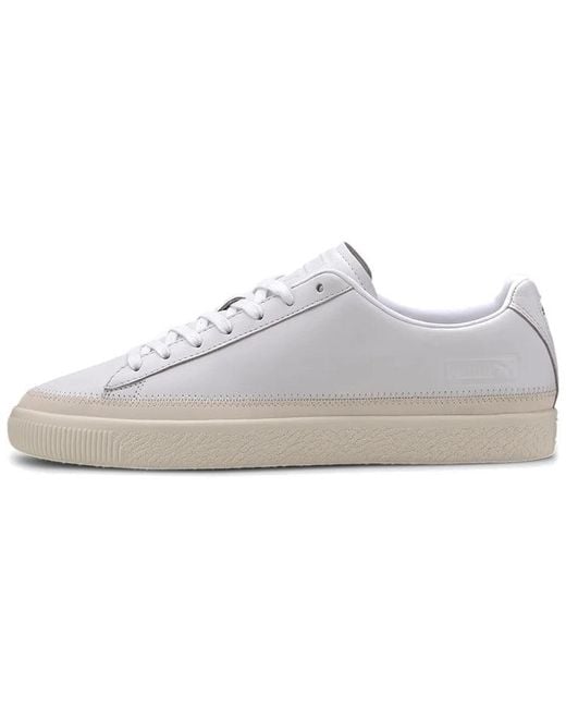 PUMA White Basket Trim Prm Retro Low Tops Casual Skateboarding Shoes for men