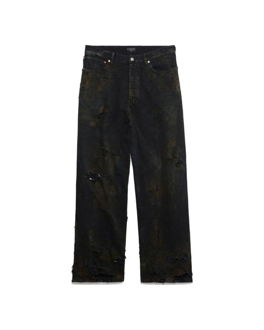 Balenciaga Black Super Destroyed Baggy Pants for men