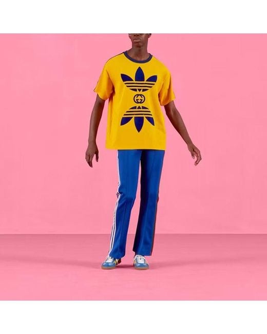 Gucci Blue X Adidas Cotton Jersey Sweatpants 'Cobalt'