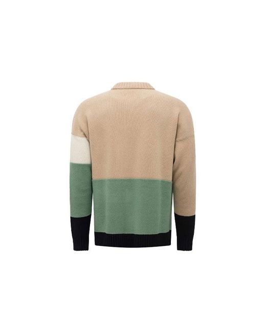 Off-White c/o Virgil Abloh Green Ss21 Logo Round Neck Long Sleeves for men