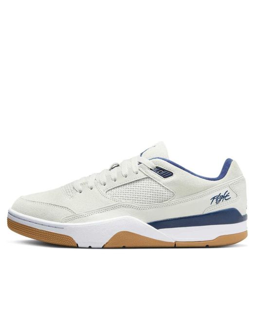 Nike White Jordan Flight Court Shoes for men