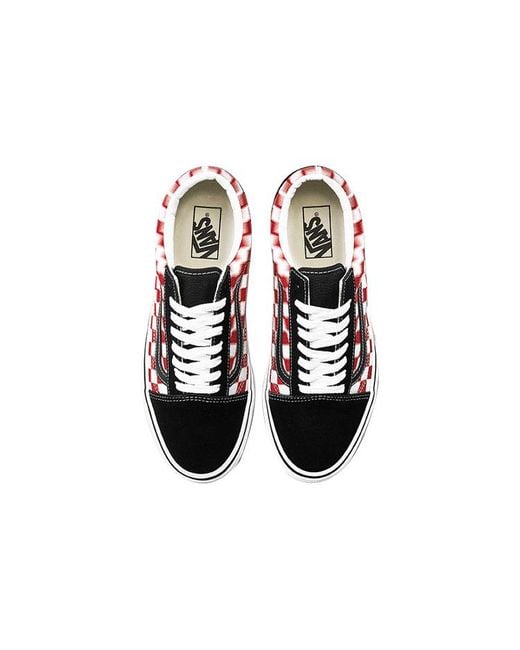Vans Red Old Skool Checkerboard for men