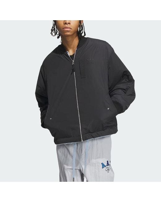 Adidas Black Reverse Sherpa Jackets for men