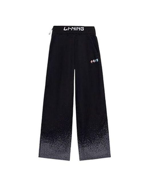 Li-ning Blue (Wmns) Graphic Loose Fit Pants