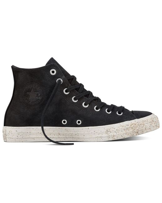 Converse Black Chuck Taylor All Star High Top Leather Trainers for men