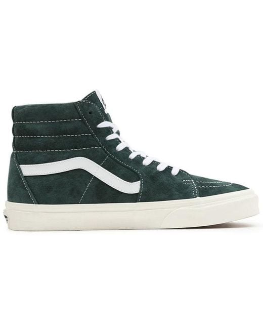 Vans Green Pig Suede Sk8-Hi Sneakers
