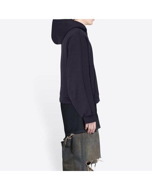 Balenciaga Blue Tab Worn-Out Zip-Up Hoodie for men