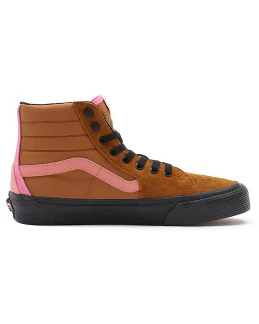 Vans Brown Sk8-Hi Skate Shoes for men