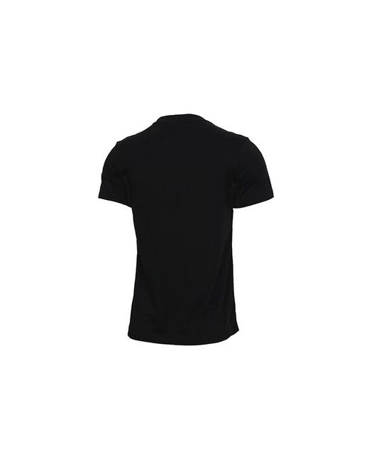 Adidas Black Training Sports Logo Round Neck Short Sleeve for men