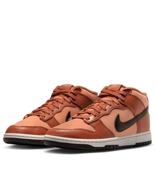Nike Brown Dunk Mid 'Amber' for men