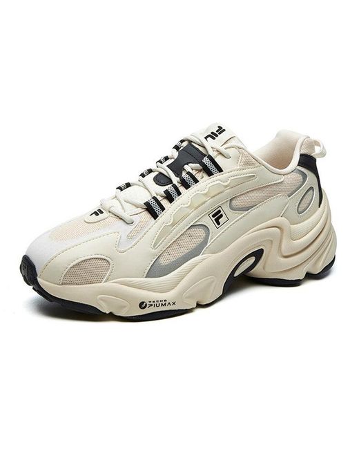 Fila White Fila Pantera Low Top Running Shoes for men