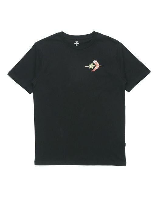 Converse Black Pattern Casual Sports Short Sleeve for men