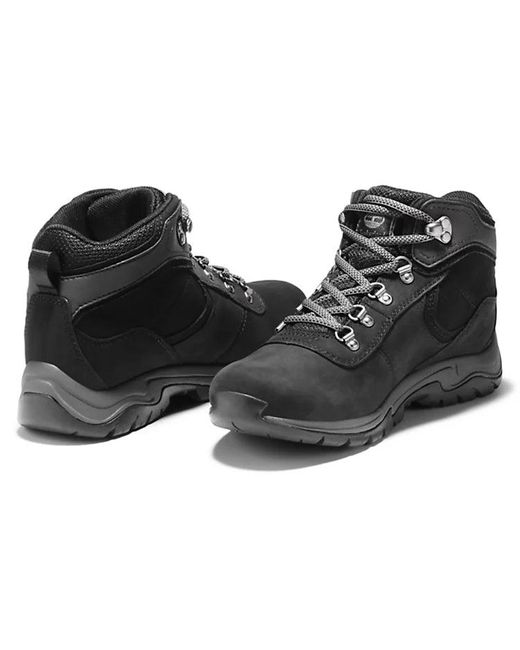 Timberland Black (Wmns) Mt. Maddsen Waterproof Mid Hiking Boot Full-Grain'