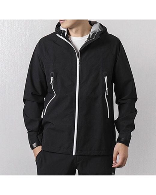 Adidas Black Originals Windbreaker Hooded Jacket for men