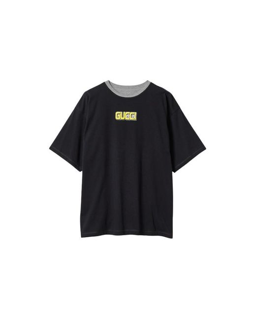 Gucci Gray Reversible Cotton Jersey T-shirt for men
