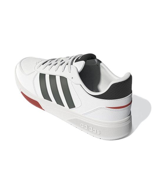 Adidas White Courtbeat Court Lifestyle Shoes Oxide' for men