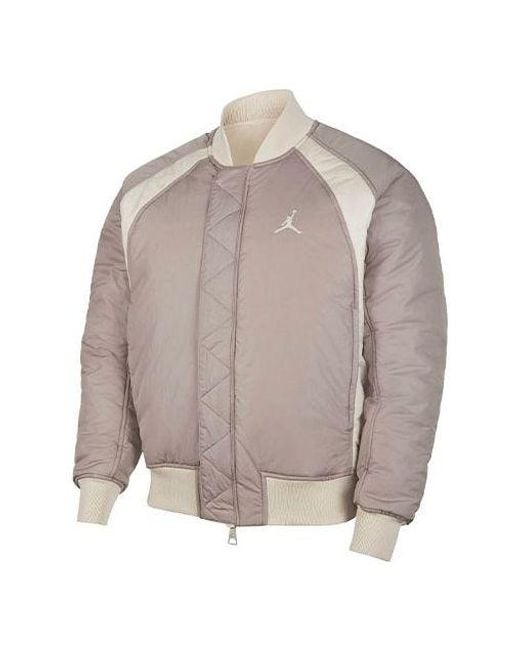 Nike Gray Essentials Ma-1 Reversible Aviator Woven Logo Padded Clothes Lime Jacket for men