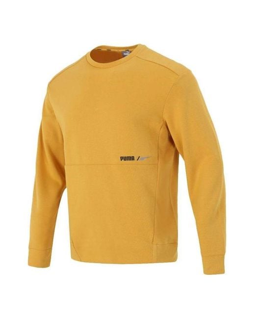 PUMA Yellow Crew Sweater for men