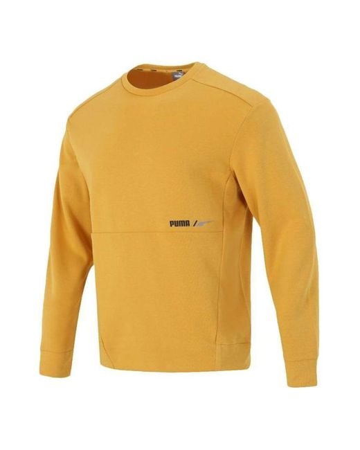 PUMA Yellow Crew Sweater for men