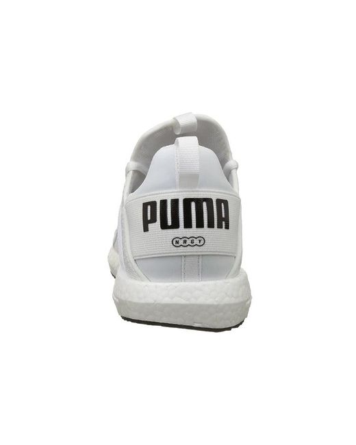 PUMA White Mega Nrgy Low Tops Sports Shoe for men