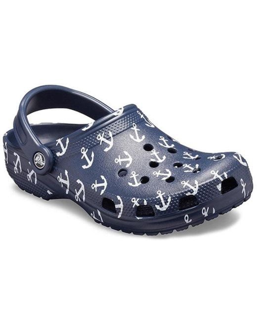 CROCSTM Blue Classic Clog Printing Sandals Deep for men