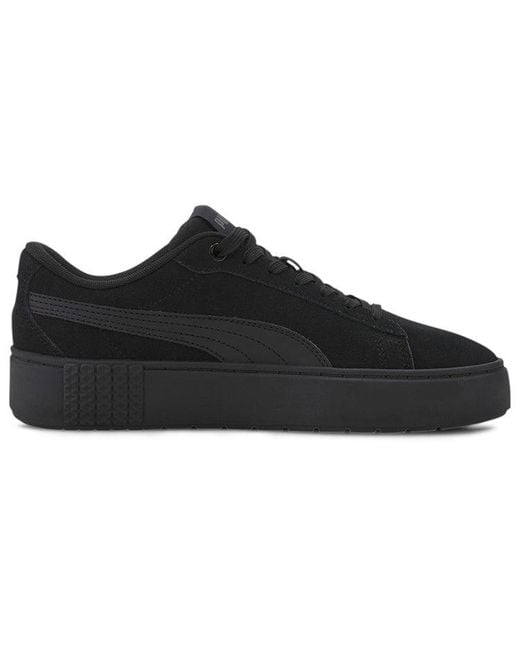 PUMA Black (Wmns) Smash Platform V2 Suede