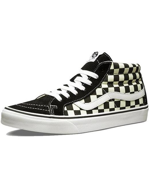 Vans Black Sk8-Mid Reissue 'Checkerboard' for men