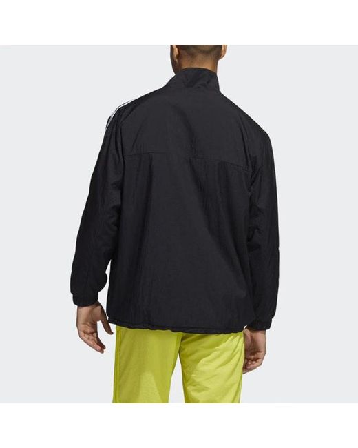 Adidas Black Originals Reverse Tt Casual Sports Reversible Stand Collar Zipper Jacket for men