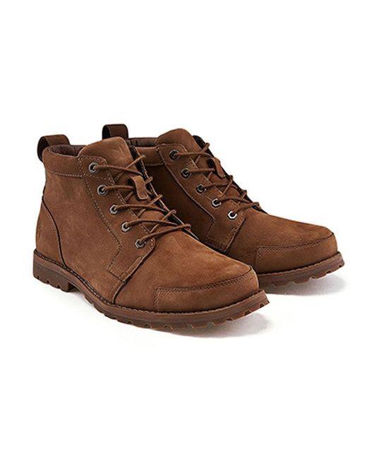 Timberland Brown Earthkeepers Leather Chukka Wide Fit Boots 'Medium Nubuck' for men