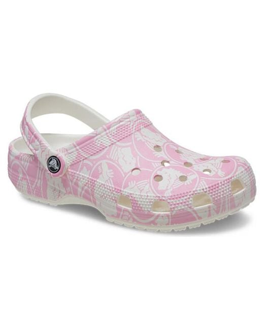CROCSTM Pink Classic Duke Print Clogs Tweed'