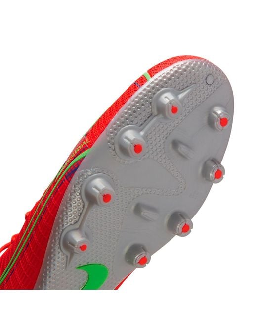 Nike Red Mecurial Vapor 14 Academy Hg Hard Ground Cleats 'Bright Crimson Burst' for men
