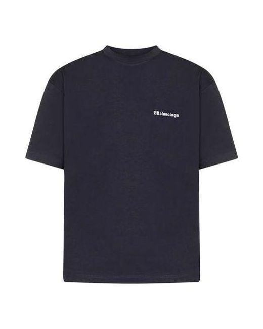 Balenciaga Blue Bb Corporate T-Shirt Medium Fit for men