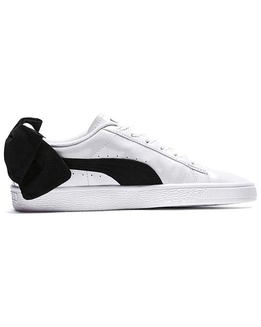 PUMA White (Wmns) Basket Bow