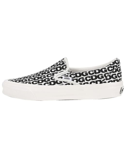 Vans White Comme Des Garcons X Og Classic Slip-On 'Cdg Print for men