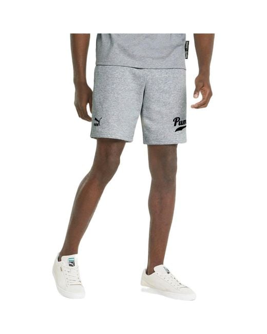 PUMA Gray Essential Sweat Shorts for men