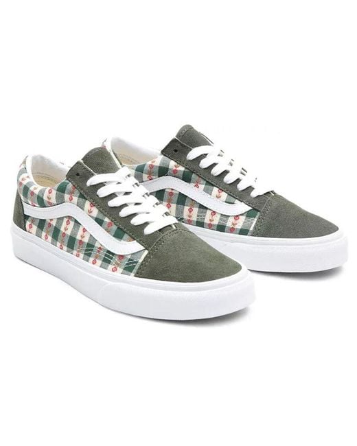 Vans Old Skool 'Whitegreen Plaid' for men