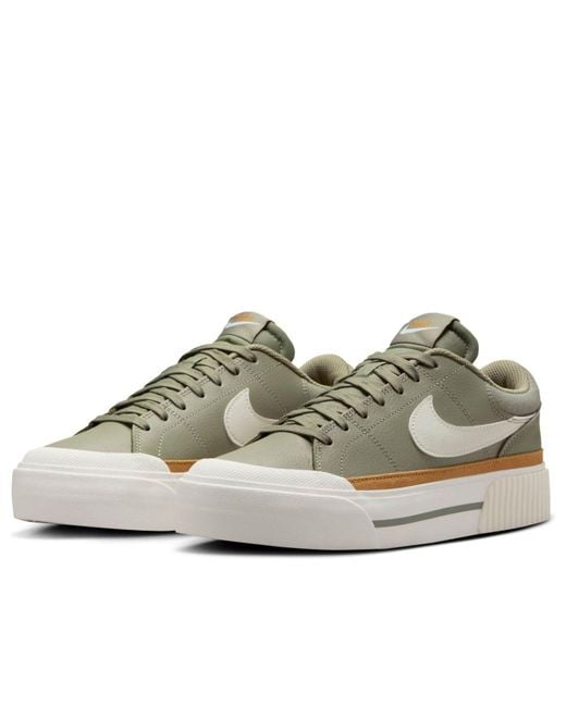 Nike Green (Wmns) Court Legacy Lift 'Light Army'