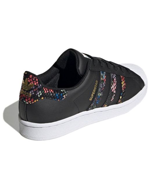 Adidas Black (Wmns) Superstar 'Floral Snakeskin Print'