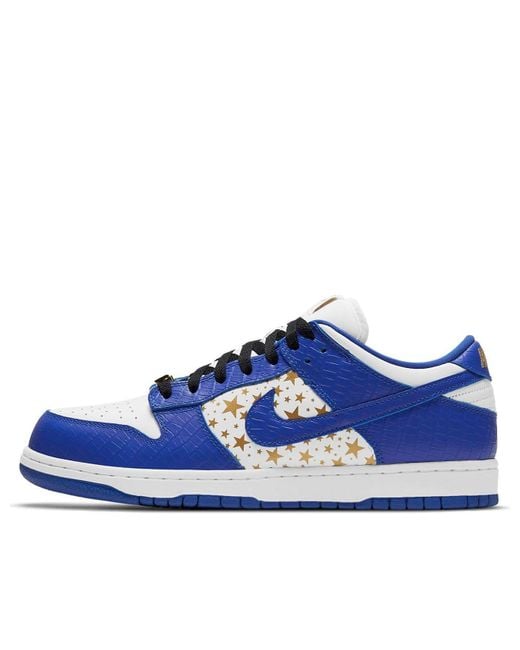Nike Blue X Supreme Sb Dunk Low Og Qs 'Hyper Royal' for men