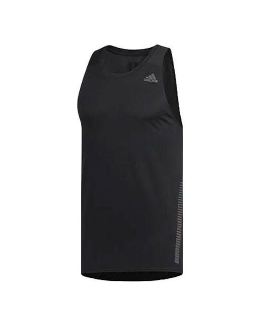 Adidas Black Solid Color Logo Sports Sleeveless Basketball Jersey/Vest for men