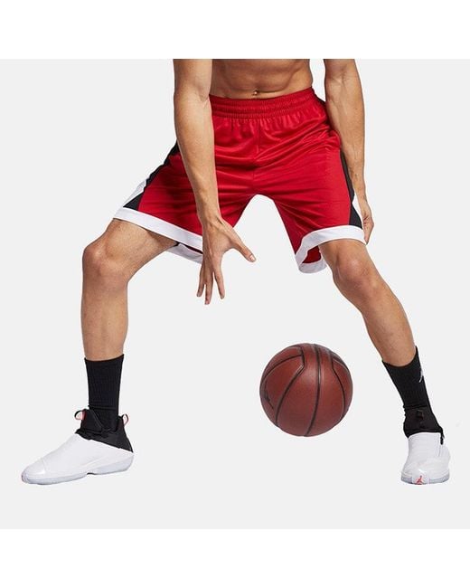 Nike Red Side Logo Basketball Sports Shorts for men