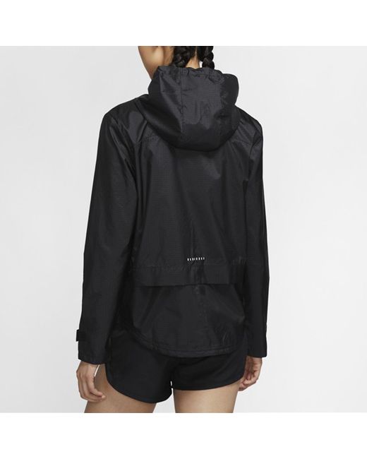 Nike Black (Wmns) Jacket Running Sports Hooded Jacket