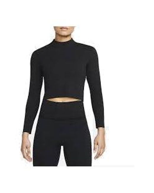 Nike Black Swoosh Long Sleeve Yoga T-shirt
