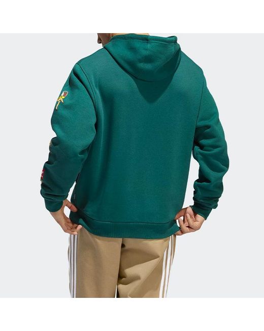 Adidas Green Originals Casual Sports Logo Pullover Long Sleeves for men