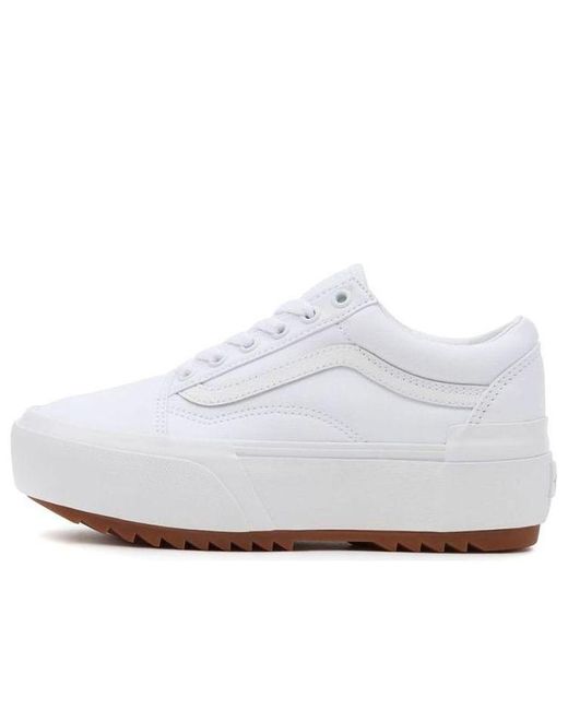 Vans White Old Skool Stacked 'True Gum' for men