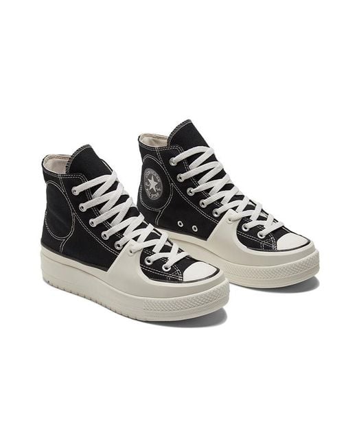 Converse Black Chuck Taylor All Star Construct Hi for men
